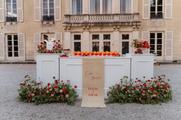 Mobile bar counter white rectangular 183x60x106cm - Image 2