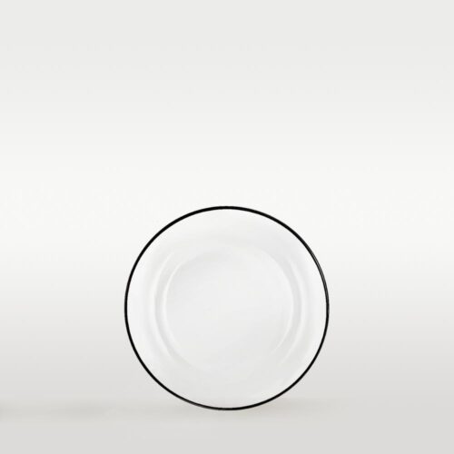 Brotteller aus Glas mit schwarzem Rand ⌀16,5cm