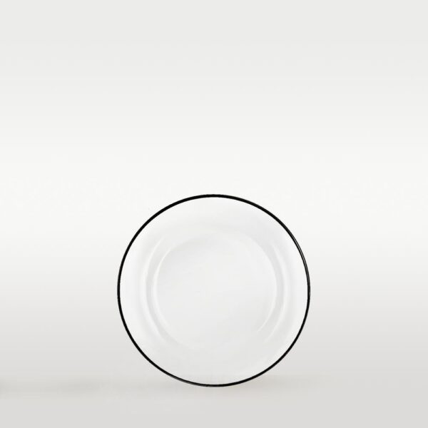 Brotteller aus Glas mit schwarzem Rand ⌀16,5cm