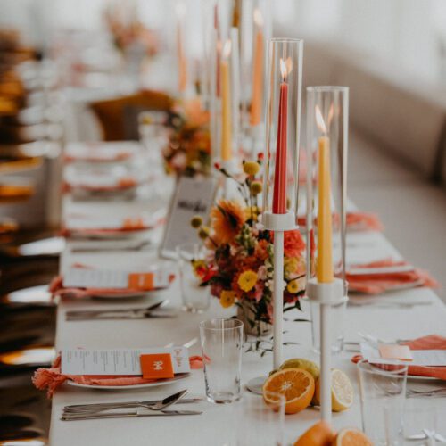 Set of 3 Hurricane candle holders with glass cylinder white