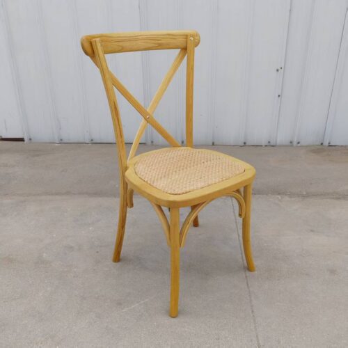 BUNDLE: 160x Bright Wooden Crossback Chairs with Rattan Seat