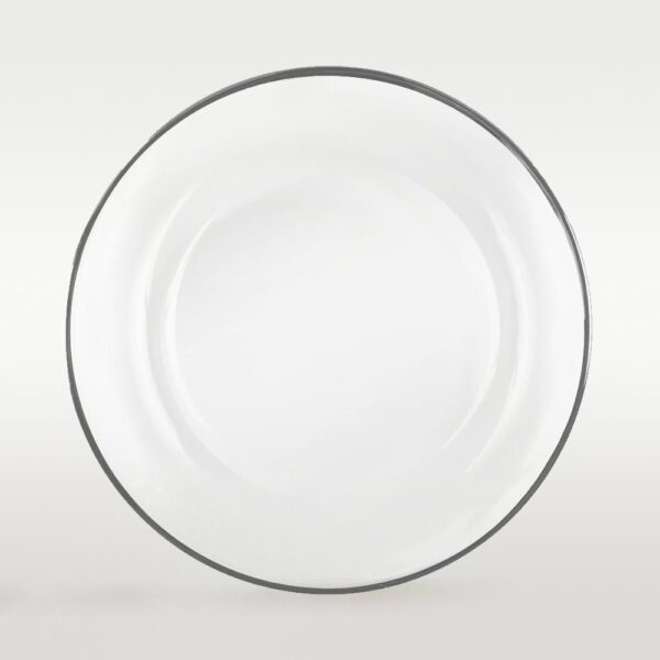Platzteller aus Glas mit Silberrand klar ⌀ 33 cm