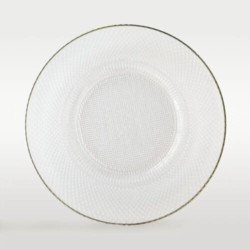 Golden Sparkle place mat with gold rim ⌀ 32.7 cm