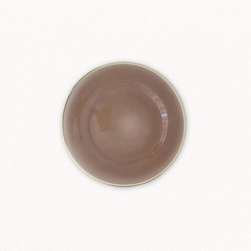 Brotteller “Minimal” in Cocoa Brown mit Goldrand ⌀ 15,5cm
