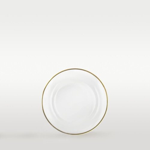 Brotteller aus Glas mit goldrand ⌀16,5cm