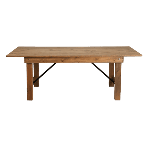 Wooden table: 243cm x 100cm
