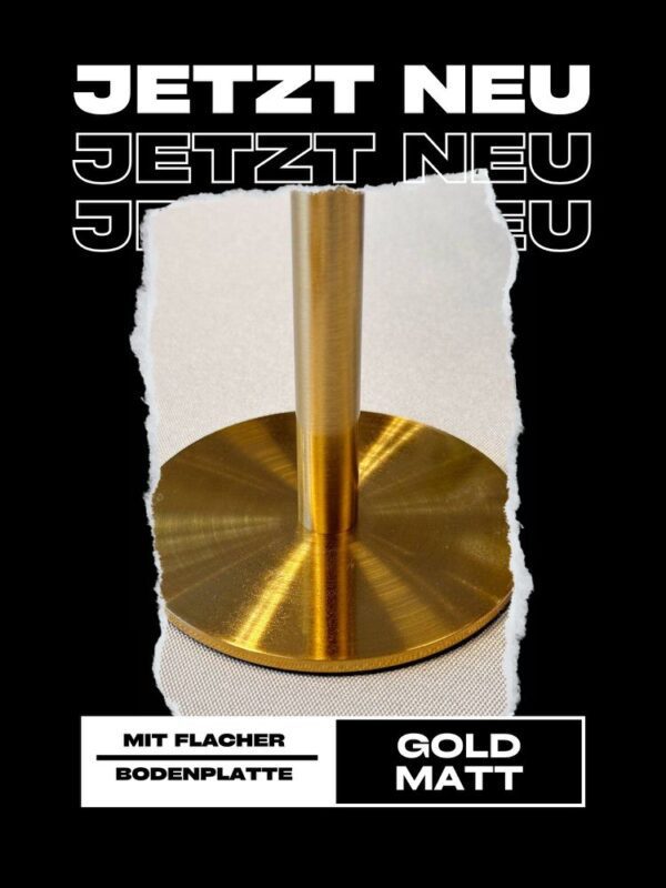 3er Set Hurricane Kerzenhalter mit Glaszylinder gold matt – Bild 4