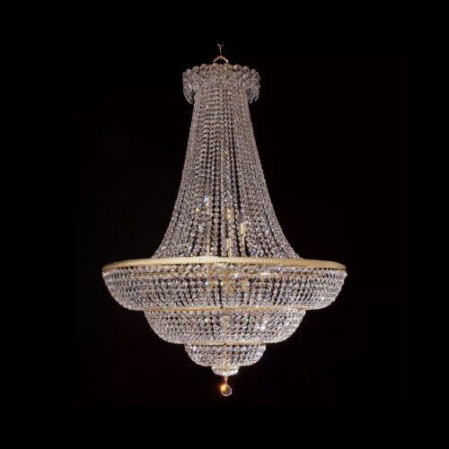 22-Flammiger Kristall-Kronleuchter H 140cm x ⌀ 80cm