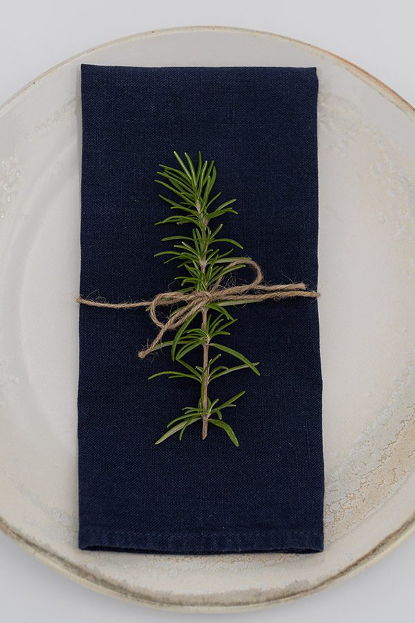 Leinenservietten navy / dunkelblau 50x50cm