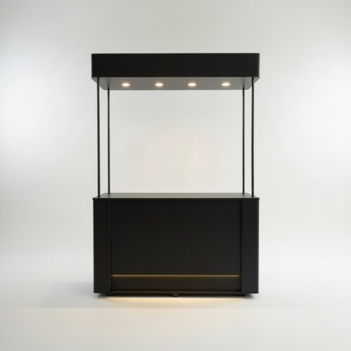 Marktstand / Foodcorner 180x80x250 cm in schwarz