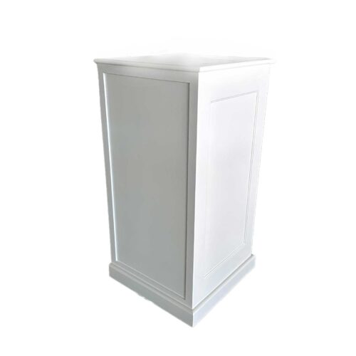 Mobile bar column Stage white rectangular 60x60x115cm