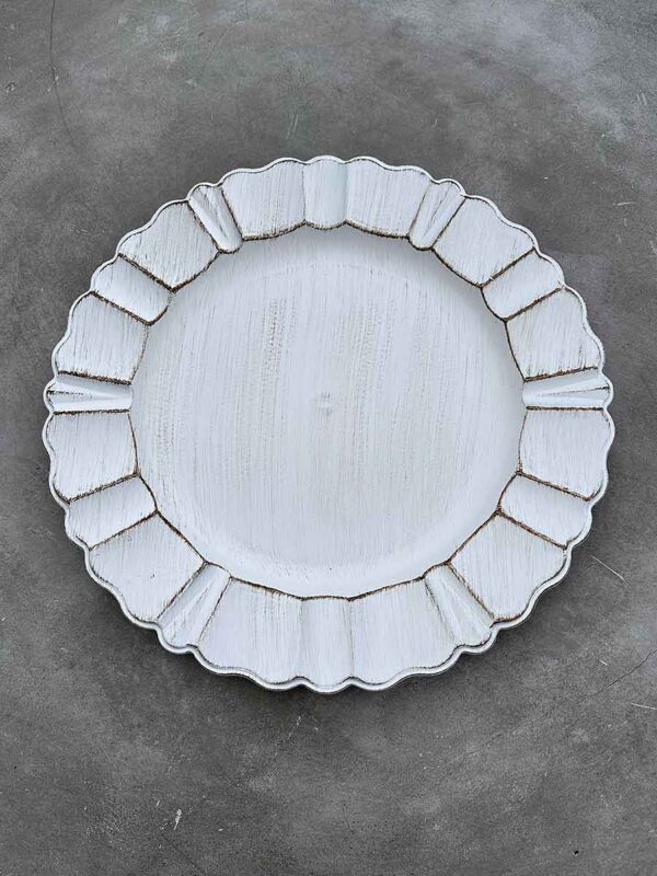 Platzteller "Antique Plate" in weiß ⌀ 33 cm