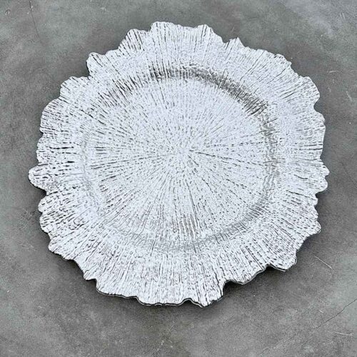 "Glamour" place mat in silver ⌀ 35.5cm