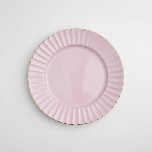 Platzteller "Minimalism Wave Rose" mit goldrand 33 cm