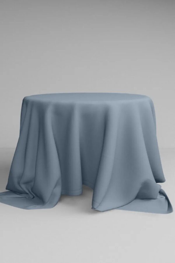Abverkauf: Gebrauchte Tischdecke in Dusty Blue  | ⌀ 330 cm