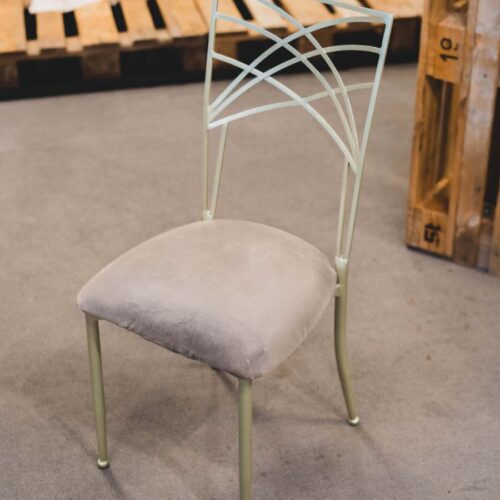 Gray seat cushion cover for Wedding Chameleon chair