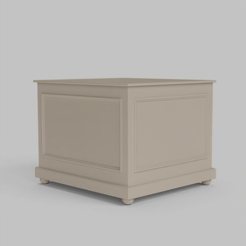 Mobile Bar-Säule Stage für Champagnertower / Torte macchiato beige rechteckig mit Rollen 100x100x80cm